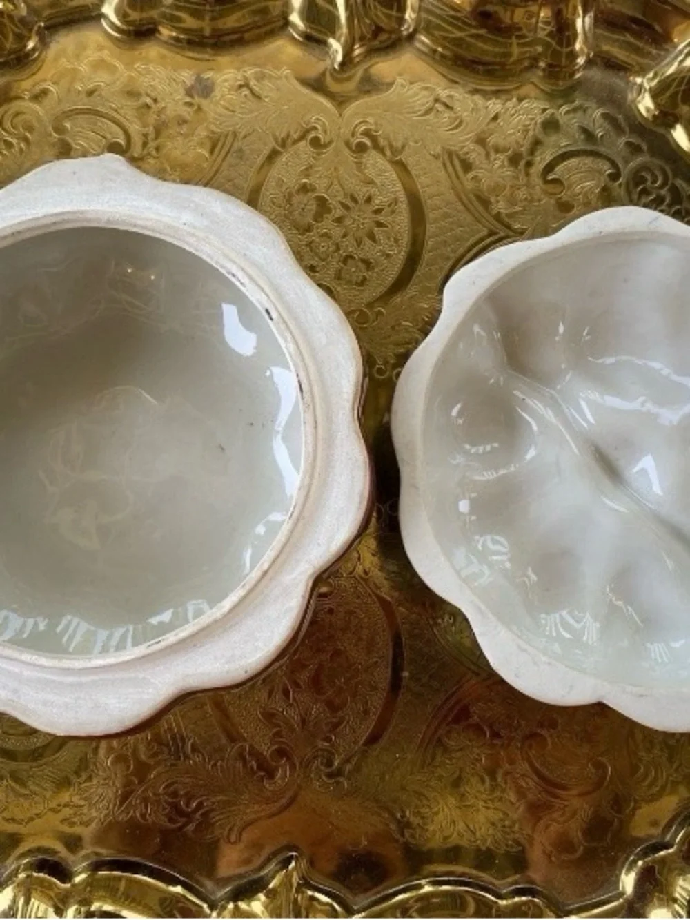 Rare Vtg Chinese Porcelain Trinket Famille Rose HandPainted Floral Jewelry Box